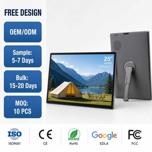 A25Q5 Portable Smart TV 25 Inch Android 14 Final Test