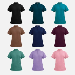 Ensemble de gommages médicaux OEM CleanWear bleu résistant à l'eau de Javel soins de santé gommages médicaux unisexe vente en gros ensemble d'uniformes de gommage médicaux - Product Image 5