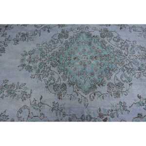 พรมตุรกี ขนาด 6x8.6 ฟุต ลายพรางสีน้ำเงิน ทำจากขนสัตว์ - Product Image 5