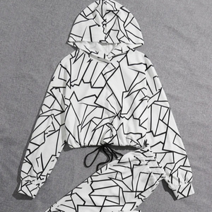 Women's Eco-Friendly Custom Colors Sublimation Tracksuit Set Winter Jogging <b>Hoodie</b> with Hood Winter Sports <b>Hoodie</b> Various Colors - Product Image 1