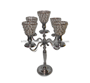 Mini <b>Crystal</b> Design <b>Candle</b> Holder Silver Decor Other Shiny <b>Candle</b> Stand Indoor And Outdoor <b>Candle</b> Votive - Product Image 6