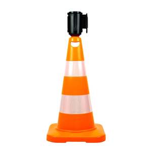 Cône de signalisation routière en PVC de 50 cm, réfléchissant, produits d'avertissement routier - Product Image 4