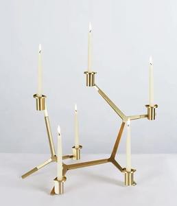 Portavelas de Metal ecológico hecho a mano elegante decoración del hogar antiguo único texturizado moderno diseño clásico Decoración de mesa - Product Image 1