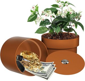 Vaso da Fiori con Scomparto Nascosto, Contenitore Segreto per Giardino, Cassaforte Nascosta per Denaro - Product Image 1
