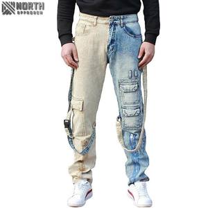 Pantalones vaqueros de cintura media para hombre, invierno, Otoño, recién llegados, OEM, hecho a medida, elástico, reflectante, Hip Hop para - Product Image 2