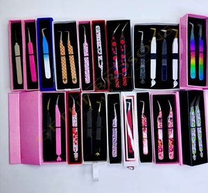 Vente en gros de pinces à cils GETUP BROSONS IMPEX de haute qualité, plusieurs couleurs et designs, en acier inoxydable, anti-magnétique, anti-statique - Product Image 2