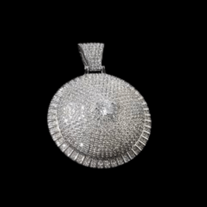 Moissanite Pendentif en diamant en argent sterling 925 glacé Hip Hop Bling Bijoux Colliers pour hommes femmes - Product Image 2