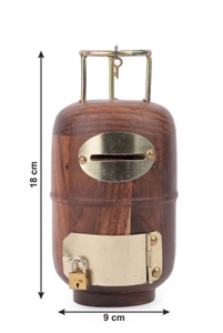 กระปุกออมสินทำจากไม้ดีไซน์ทรงกระบอกกล่องเก็บเหรียญกล่องใส่เงินที่ปลอดภัยแบบโบราณพร้อมล็อคไอเดียของขวัญที่ไม่เหมือนใครสำหรับเด็ก - Product Image 4