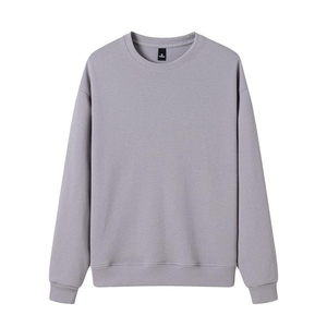 Vente chaude de haute qualité hommes surdimensionné sweat à col rond couleur unie tissu tricoté Style décontracté pour l'hiver - Product Image 3