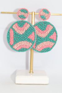 Elegant Handmade <b>Beaded</b> Earrings with <b>Thread</b> Work - Product Image 2