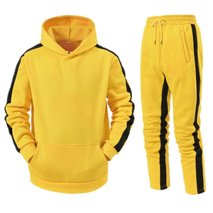 100% venta al por mayor dibujo bordado moda Slim Fit ropa deportiva entrenamiento con capucha pantalones de chándal hombres sudadera y Joggers conjunto de chándal - Product Image 2