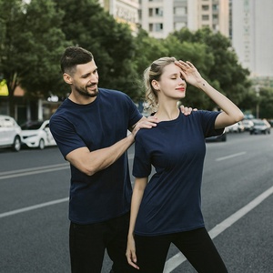 Logo OEM en coton de haute qualité Conception personnalisée T-shirt uni vierge T-shirt T-shirt pour hommes Livraison DDP - Product Image 2