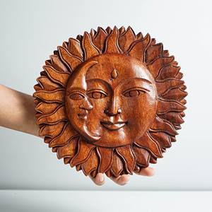 Vente en gros panneaux d'œuvres d'art personnalisées sculptées à la main pour les murs panneaux de plaque d'art en bois suspendus les plus vendus décoration murale - Product Image 3