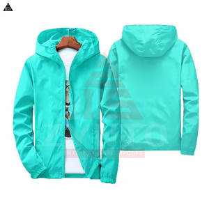 เสื้อแจ็คเก็ตระบายอากาศสำหรับผู้ชายรุ่นใหม่ ฤดูใบไม้ผลิและฤดูใบไม้ร่วง มีซิปและฮู้ด กันลม แขนยาว ดีไซน์สั่งทำพิเศษ - Product Image 4