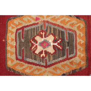 Alfombra Turca Vintage, Alfombra de 5.3x12.7 pies, Alfombra con diseño de plantas y árboles en tonos rojo y marrón - Product Image 4