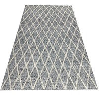 NZ Naturwolle Nordischer Knoten Boho Design Maßgefertigter Kieselstein Handgewebter Filzball-Steinteppich Wendbar Hotel