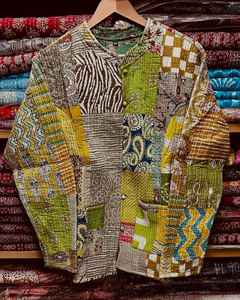 แจ็กเก็ต Kantha โบฮีเมียนแบบกลับด้านได้สำหรับผู้หญิงเสื้อโค้ทผ้าฝ้ายสำหรับฤดูใบไม้ร่วงฤดูหนาว - Product Image 3