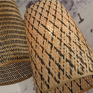 Design de style minimaliste fabriqué à la main en osier abat-jour plafond pendentif éclairage à partir de bambou naturel décor hôtel restaurant - Product Image 3