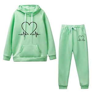 <b>Womens</b> Tracksuit Fashion Hooded Sweatshirt Suit High Quality Hot Sales Casual Jogging Outfits Clothing Pullover Sport Pant Sets - Product Image 1