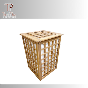 ตะกร้าซักผ้าทำจากไม้อะคาเซียสำหรับสนามหญ้าวิลล่าห้องน้ำสวนกลางแจ้ง - Product Image 1