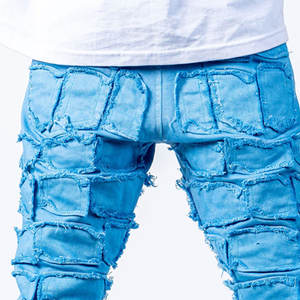 Pantalon empilé pour homme au design unique, en toile, taille élastique, taille mi-haute, coupe droite, décontracté, léger, respirant, séchage rapide, vente flash, meilleur choix - Product Image 4