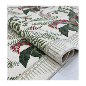 Custom Floral Bespoke Very High Traffic Colorful Area Home Hotel Interior Decor CAT <b>DOG</b> Friendly Project Wool NZ Silk Rug Carpet - Product Image 2