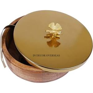 Cuivre Antique Fini Qualité Supérieure Métal Unique Designer Forme Ronde Chapati Stockage Des Aliments Réchauffeur Casserole Cuisine Fourniture - Product Image 6