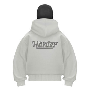 2025 nouvelle mode personnalisé Logo cagoule à capuche hommes Streetwear pleine fermeture éclair Double cagoule à capuche hommes - Product Image 6