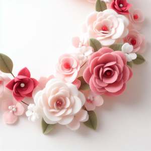 Guirlande de fleurs en feutre de laine de Nouvelle-Zélande écologique de l'Himalaya, couleur, taille, logo et emballage personnalisables, décoration de fête et de maison - Product Image 6