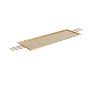 Bandeja de servidor de té y café de Metal con acabado antiguo Bandeja de servidor de comida de desayuno usada de catering de cocina - Product Image 1