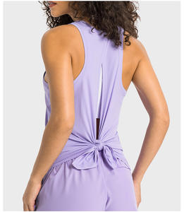 Camisetas sin Mangas de Jersey Transpirables para Mujer, Logotipo Personalizado, Espalda Descubierta, Alta Calidad, Secado Rápido, Ecológicas, Servicio OEM - Product Image 4