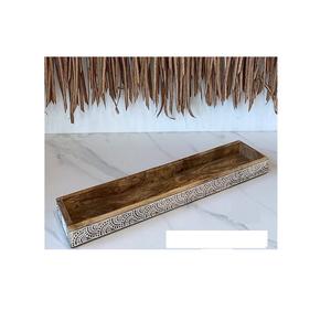 Plateau de service alimentaire en bois de la meilleure qualité, design tendance, forme rectangulaire, plateau de service pour le thé et le café par Home Arts - Product Image 1