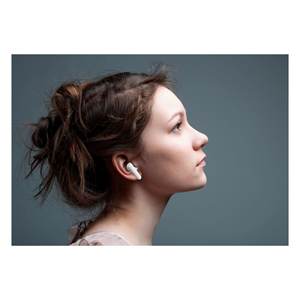 Audífonos BTPURETWSV 0969406 Blancos y Morados, Auriculares TWS con Bluetooth, Micrófono y Cancelación de Ruido - Product Image 4