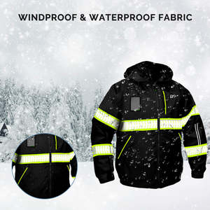 Veste de travail isolée en coton mélangé pour hommes Manteau de construction d'hiver chaud protecteur uniforme industriel extérieur - Product Image 2