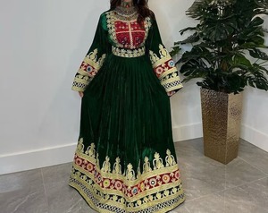 2025 robe traditionnelle afghane Kuchi pour femmes à la main avec broderie dentelle décor Style décontracté Pashtun Culture Festival robe - Product Image 2