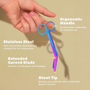 LISTER 5.5 Inch Manual Stainless Steel Scissors Customized Color Mirror <b>Polish</b> Finish CE Certified Surgical Instrument Basis - Product Image 3