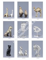 Figurine de chien assis en aluminium, style pop art, faite à la main, décoration d'intérieur, statue avec taille personnalisable, design écologique et artistique