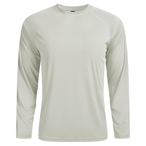 Custom Men's Casual Long Sleeve T-<b>Shirt</b> 340g Canvas Polyester/Cotton Blend Solid Blank Anti-Wrinkle Quick Dry Breathable - Product Image 4