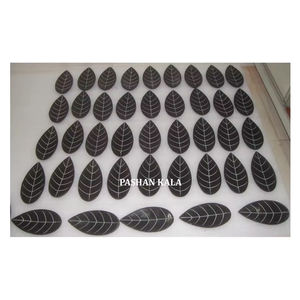 Unique Design Black Soapstone Leaf Shape <b>Incense</b> <b>Holder</b> Use For Home And Temple Decoration Best Indian Wholesaler In Low Price - Product Image 1