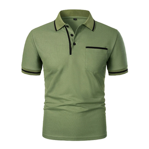 Camiseta transpirable de talla europea a la moda de negocios con solapa, ropa de verano, nueva camiseta Polo cómoda de secado rápido a la moda - Product Image 5