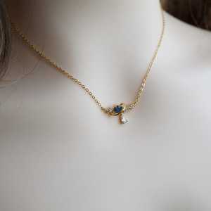 Collar con Colgante de Ópalo Triple Australiano Hecho a Mano por Angels, Joyería Delicada de Ópalo, Plata de Ley 925, Chapado en Oro de 14K, Regalo para Ella - Product Image 5