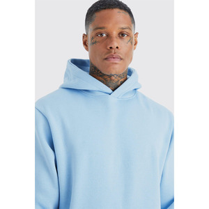 Gran oferta, chándal de lana de invierno sólido de 2 piezas de peso pesado para hombre, Top con capucha y pantalones, transpirable, ecológico - Product Image 3
