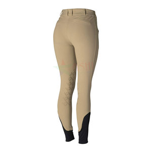 Collants d'équitation confortables extensibles en cuir synthétique de cheval pour les sports équestres - Product Image 3