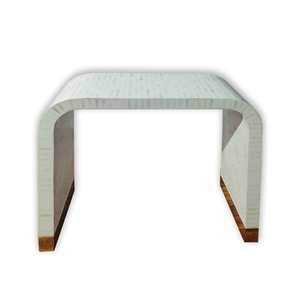 Mesa de consola hecha a mano con incrustaciones de hueso indio, muebles decorativos azules y blancos de primera calidad para hogares modernos y hoteles boutique - Product Image 1