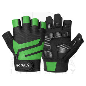 Workout Gym Weightlifting Gloves Silicone Print Palm Enhanced Protection Shock Absorbing New Design Fitness for Men and Women - Product Image 3