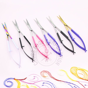 Tijera profesional de resorte, herramientas de belleza, extensión de recorte de cejas, tijera de resorte, tijeras para cutículas y uñas, punta recta - Product Image 5