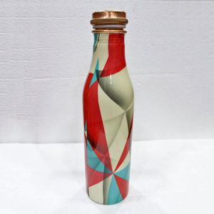 กระติกน้ำทองแดงและทองเหลืองงานฝีมือขนาด400มล. ภาชนะใส่เครื่องดื่มที่มีประโยชน์ต่อสุขภาพแบบโบราณบริสุทธิ์ - Product Image 5