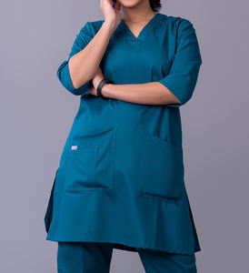 Cuello en V Belleza Tejido Cómodo Uniforme Scrub Uniformes Conjuntos Diseños OEM Médico Scrubs Mujer para Mujeres Uniformes de Hospital - Product Image 1