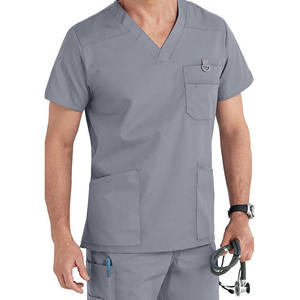 Uniformes de Hospital Elásticos y Transpirables Antiarrugas, Conjuntos de Uniformes Médicos de Manga Corta de Secado Rápido para Enfermería, Uniformes Médicos para Hombre - Product Image 6