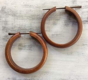 Pendientes de madera grandes de alta calidad, joyería personalizada, pendiente de madera hueco, pendientes de gota exagerados bohemios, geométricos vintage - Product Image 2